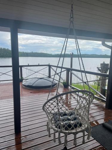 Balkons/terase, Tilhi 1 Cottage in Ala-Sarkilahti