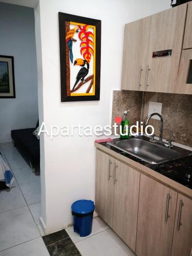 Kitchen, Comodos y acogedores Apartaestudios - Manizales in Atardeceres
