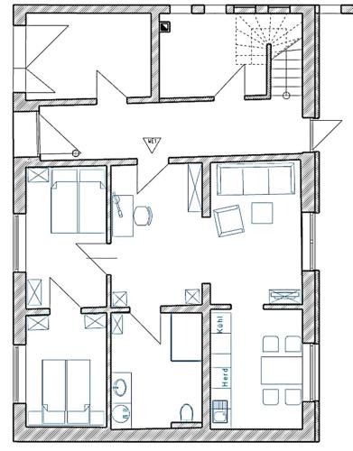 stilvolle, zentrale Ferienwohnung Bocksbruecke mit Parkplatz