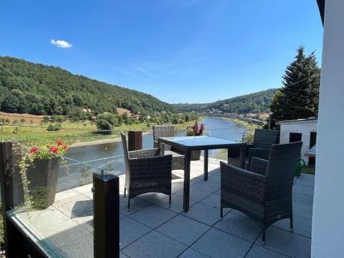 Sächsische Schweiz Ferienhaus 2 mit hervorragendem Panoramablick über das Elbtal in Königstein Sächsische Schweiz, Deutschland