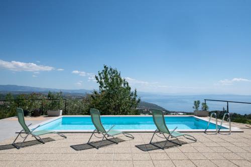 Villa Kruno, with the pool and spectacular sea view