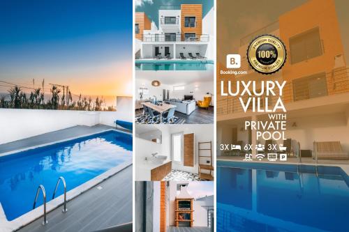 Sunset Paradise - LUXURY Villa with Private Pool, Sea View & Rooftop gîte à louer Castelo Branco