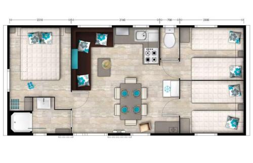 3 bedrooms, 5 beds