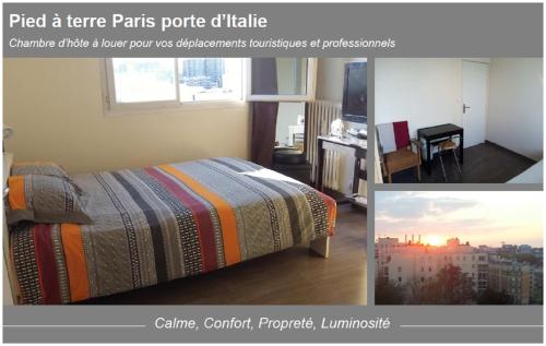 Paris Porte d'Italie - Chambre à louer avec parking et vue sur Paris - Pension de famille - Le Kremlin-Bicêtre