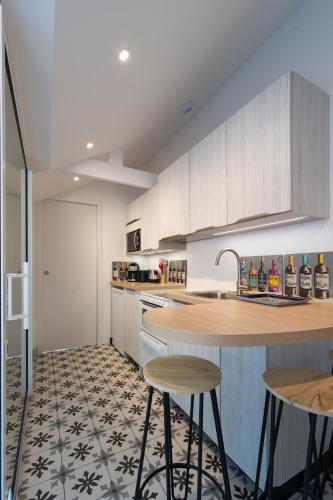 廚房, Le Clos de La Rousselière B&B in 弗蘭科爾