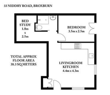 Floor plans, Canal View Cottage in Uphall