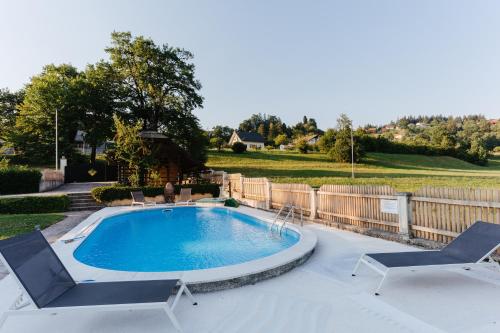 Kilátás, Villa LISA - VILLA WITH SWIMMING POOL AND HUGE GARDEN in Mozirje