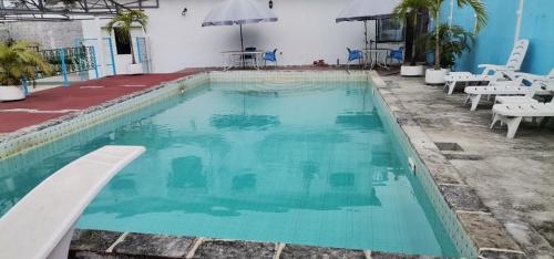 Swimming pool, Veronique Christine in Libreville