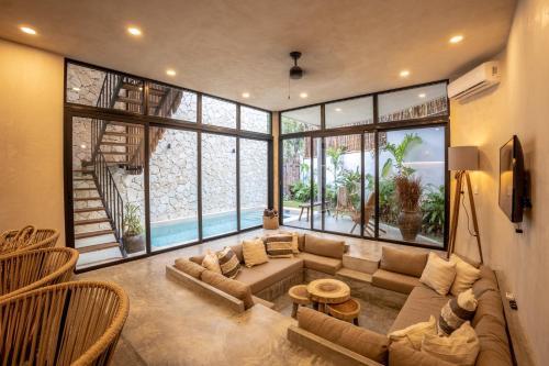 Tropical Bohemian Villa with 2 Pv Pools & Concierge in Tulum, Mexico