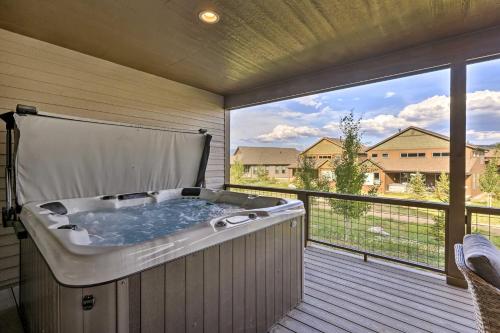 Chic Granby Home with Furnished Deck and Hot Tub!