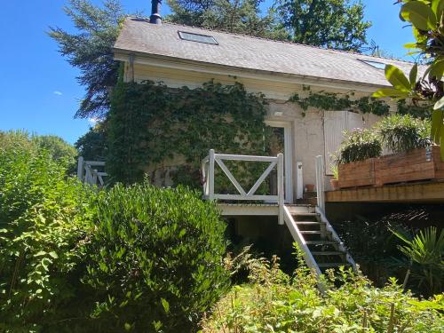 Chambre bananier: maison arborée face à la rivière