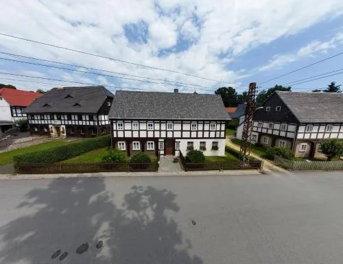 Umgebindehaus an der Mandau in Großschönau, Deutschland