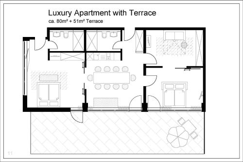 Three-Bedroom Apartment with kitchenette (6 Adults)