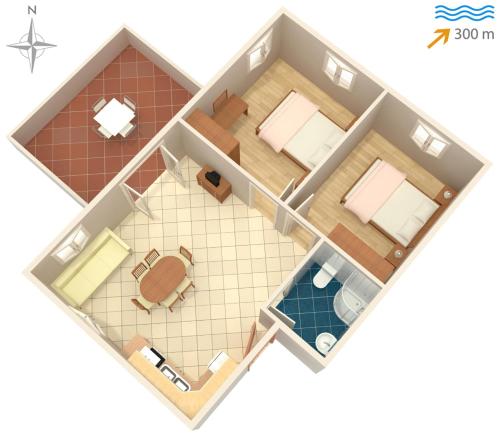 Apartments with a parking space Tkon Pasman - 6216 - main image