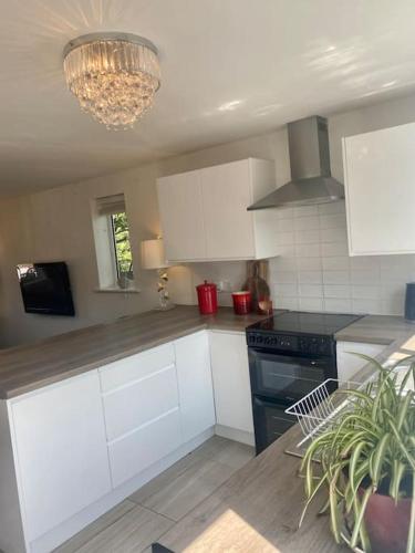廚房, Cheerful 2-bedroom home with free parking in 切斯特郊區