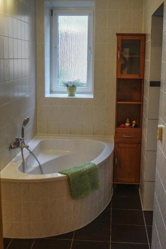 浴室, Pension Muldental Großbothen Wohnung 1 in 格里馬