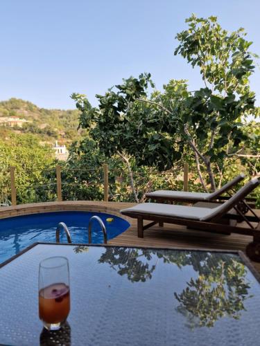 Peldbaseins, Aprosmeno Jacuzzi House 3 With Private Pool in Agros