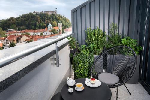 Balkon/Terrasse, City Hotel Ljubljana in Ljubljana