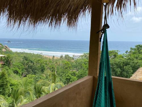 Balkons/terase, Departamento con vista al mar, Wifi Starlink y AC en Playa San Agustinillo in San Agustinillo