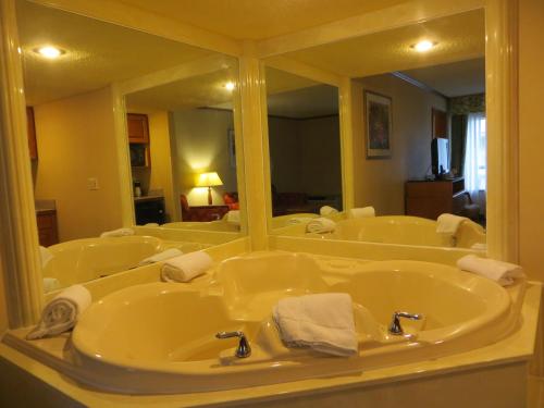 Badkamer, Baymont by Wyndham Kalamazoo East near Kalamazoo Battle Creek International Airport