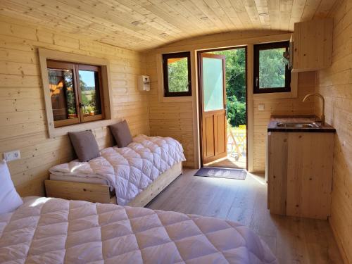 1 double bed, 2 sofa beds