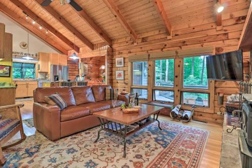 Tree-Lined Cruso Cabin with Game Room and Mtn Views! Tree-Lined Cruso Cabin with Game Room and Mtn Views!