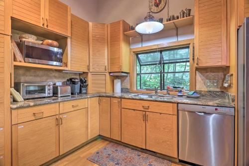 Tree-Lined Cruso Cabin with Game Room and Mtn Views! Tree-Lined Cruso Cabin with Game Room and Mtn Views!