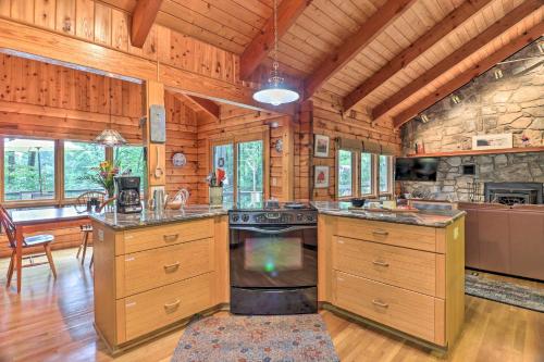 Tree-Lined Cruso Cabin with Game Room and Mtn Views! Tree-Lined Cruso Cabin with Game Room and Mtn Views!