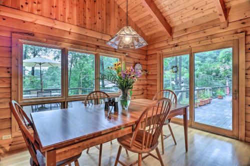 Tree-Lined Cruso Cabin with Game Room and Mtn Views! Tree-Lined Cruso Cabin with Game Room and Mtn Views!