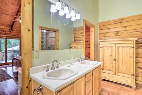 Tree-Lined Cruso Cabin with Game Room and Mtn Views! Tree-Lined Cruso Cabin with Game Room and Mtn Views!