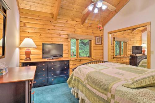 Tree-Lined Cruso Cabin with Game Room and Mtn Views! Tree-Lined Cruso Cabin with Game Room and Mtn Views!