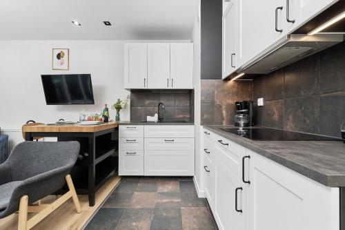 Dapur, Jagodno Wrocław Kajdasza Studio z Bezpłatnym Garażem by Noclegi Renters (Jagodno Wroclaw Kajdasza Studio z Bezplatnym Garazem by Noclegi Renters) in Jagodno