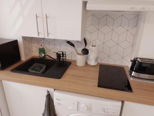 Studio mezzanine hyper centre, au pied du castillet