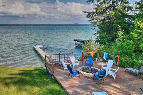 Rapid City Home on Torch Lake with Dock and Fire Pit!