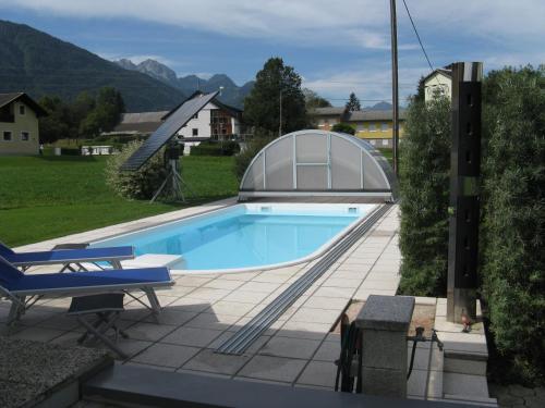 Úszómedence, Ferienwohnung Alpenblick in Egg Bei Hermagor