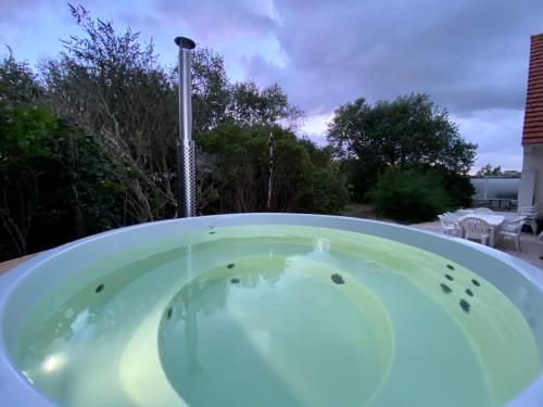 Villa Friedolin heeft zicht op zee en duinen, in duinenreservaat, hot tub met jacuzzi en sauna met zeezichten te Oostduinkerke