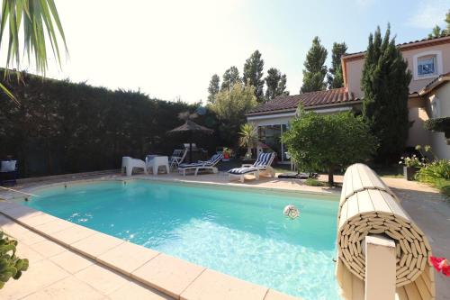 Villa haut de gamme climatisée 3 ch piscine privée a 15mn de la mer - Location, gîte - Toulouges