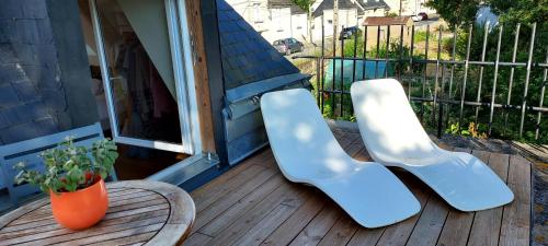 Balcony/terrace, Le Bois Flotte - Maison au cœur de la Loire entre ville et nature in Rue Loucheur