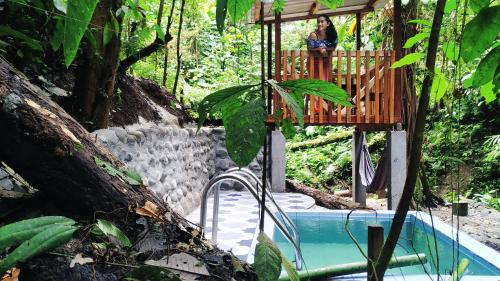 Swimming pool, Cabanas Manakins in San Miguel de Los Bancos