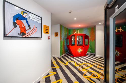 A szálláshely kívülről, PopAlp in L'Alpe d'Huez