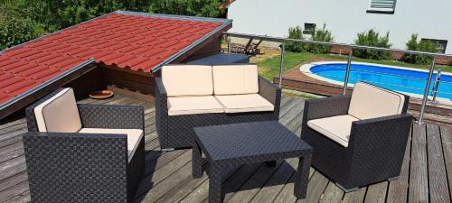 Balkons/terase, B&B Talstation in Weberstedt