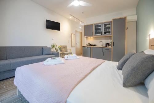 1 queen bed, 1 sofa bed