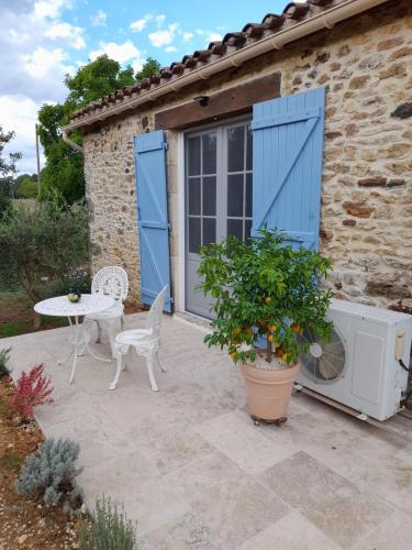 La petite maison bleue avec piscine