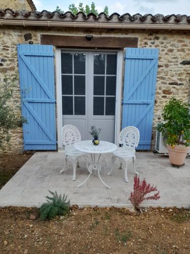 La petite maison bleue avec piscine