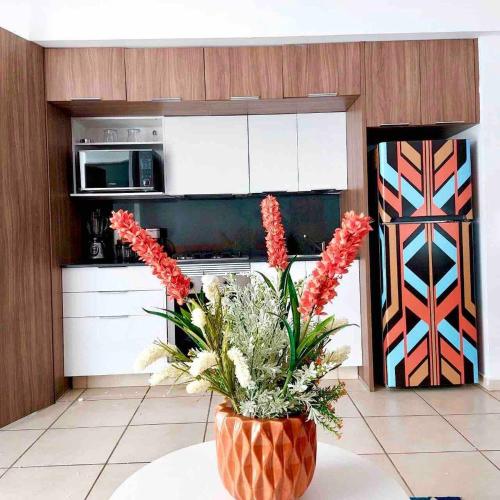 Kitchen, Diseno Unico Con 2 Recamaras, Alberca Y Gimnasio near Hospital Mexico Americano