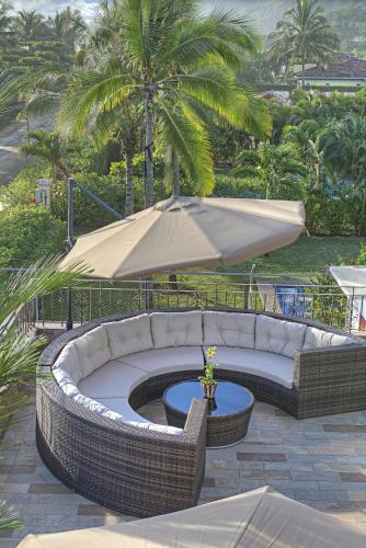 ระเบียง/ชานเรือน, Beachfront Hotel Tramonto in จาโค่