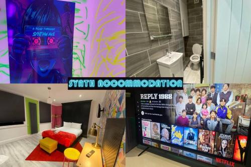 80s RETRO 2 Bedroom Apartment Whitechapel London Sleeps 5! NETFLIX & Arcade Machine Perfect for Families Business & Leisure Guests!