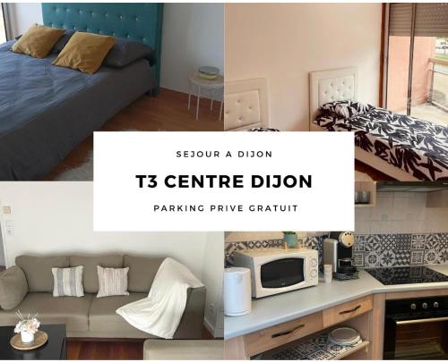 Appartement 2 chambres avec parking privé gratuit - Location saisonnière - Dijon