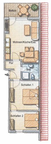 2 bedrooms, 2 beds