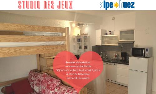 Studio des Jeux - Alpe d'Huez Hyper Centre - 4-5 personnes - Wifi - L'Alpe d'Huez
